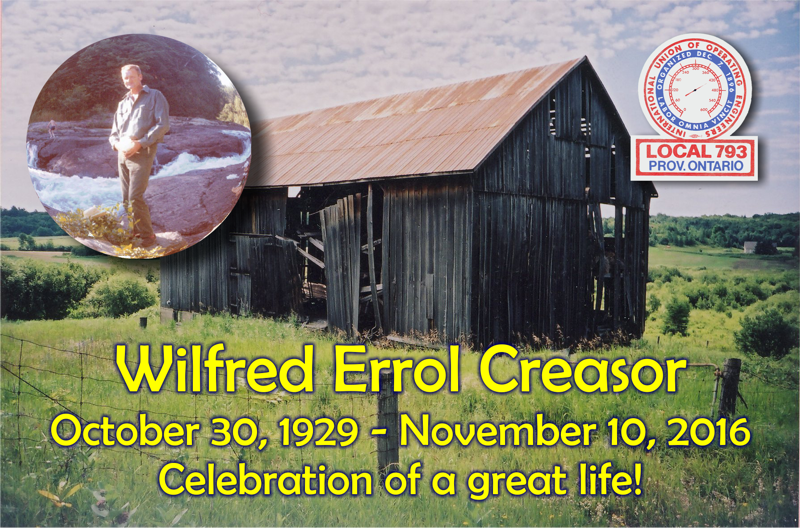 Wilfred Errol Creasor - A celebration of life.
